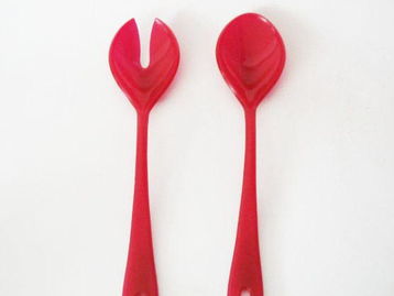 新塑料沙拉叉勺 廠家直銷(xiāo)，優(yōu)質(zhì)廚房用品